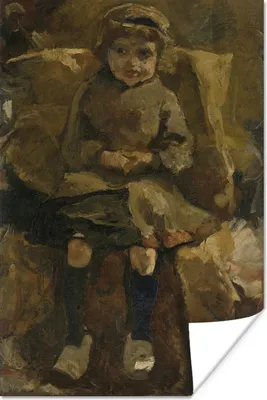 Produktbild von MuchoWow® Poster Die Holzschuhe - Gemälde von George Hendrik Breitner 60x90 cm - Wanddekoration