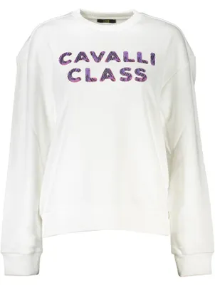 Produktbild von Eleganter Damenpullover in Weiß mit Print und Rundhalsausschnitt