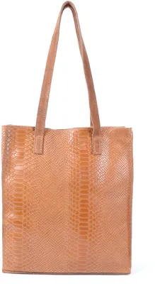 Productafbeelding van Giuliano lederen shopper Elara -  Italy - Cognac