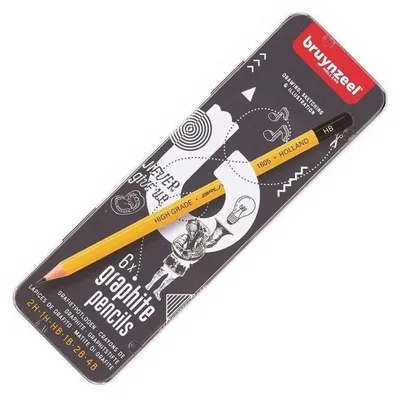 Obrázok produktu pre Bruynzeel 60211006, HB, Šedá, 6 kusov