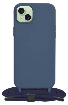 Zdjęcie produktu dla Techsuit etui ze sznurkiem na szyję - iPhone 15 Plus - Niebieski