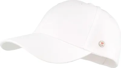 Balke einfarbige Baumwoll-Baseball-Cap in weiß