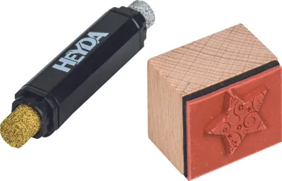 Produktbild von Stempelset Holz Weihnachten Kugel, Stern, Engel ca. 1,5x1,5cm VE=10x3 stück