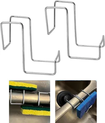 Produktbild von Mehrzweck-Schwamm- und Deckelhalter aus Edelstahl für den Spülbeckenbereich mit platzsparendem Design