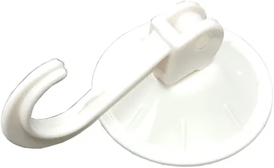 Zuighaken-Set mit Hängern, Weiß, 55 mm, 2 Stück