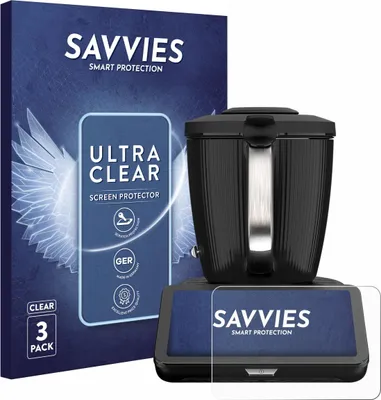 Produktbild von 3x Für Vorwerk Thermomix TM7 Schutzfolie Savvies Displayschutz Display Schutz Folie Klar Transparent