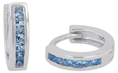 Produktbild von Lillifee Creolen 2036438 Silber 925 Zirkonia hellblau