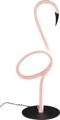 Image de Lampe de table LED, rose, design flamant rose, H 35 cm