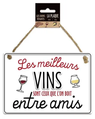 Image de Plaque décorative en métal pour les amateurs de vin