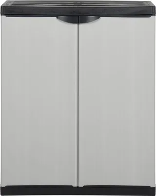 Obrázok produktu pre vidaXL Záhradná skriňa s 1 policou šedá a čierna 68x40x85 cm