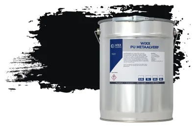 Productafbeelding van Wixx PolyurethanMetaalverf - RAL 9005 | Gitzwart - 10L
