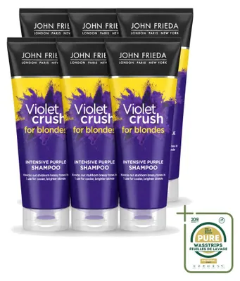 Image de 6 x Shampooing violet intense John Frieda Sheer Blonde - 250 ml - Pack de 6