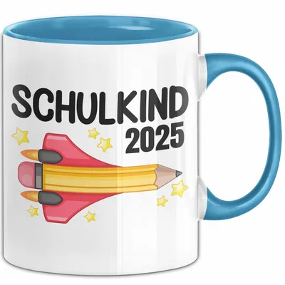 Produktbild von Trendation - Einschulung Junge Mädchen Geschenk Schultüte Füllung Tasse Schulstart 1. Schultag Schuleinführung Schulanfang Geschenkidee Schulkind 2022 (Blau)