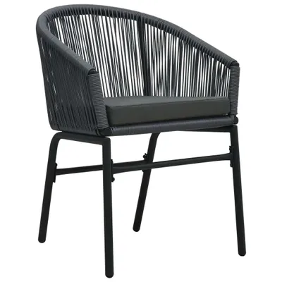 Produktbild von vidaXL Gartenstühle 2 Stk. Anthrazit PE-Rattan