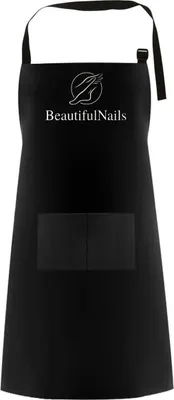 Produktbild von Professionelle, Personalisierte Salon-Schürze, Frisierumhang für Friseur-Salon - Wunsch-Text, Schöne Nägel [109]