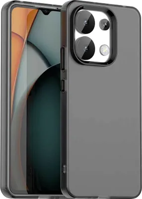 Immagine prodotto di Custodia per Xiaomi Redmi Note 13 4G, sottile custodia semi-trasparente opaca antiurto per telefono Nero