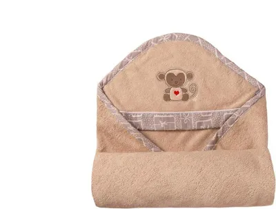 Produktbild von Baby Bademantel 100x100 BAMBUS beige