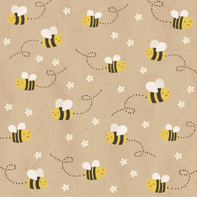 Produktbild von 20 Servietten aus Recycling-Papier Just Bee - Kleine, fliegende Bienen 33x33cm