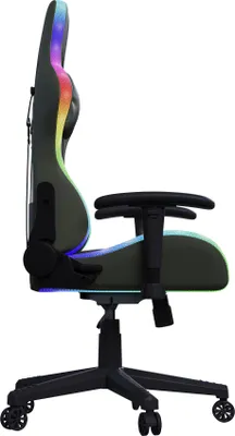 Obrázek produktu pro Herní židle UnboxG s osvětlením RGB LED, 2D područky, nastavitelné opěradlo 90-135°, kancelářská židle s polštářkem pod krk