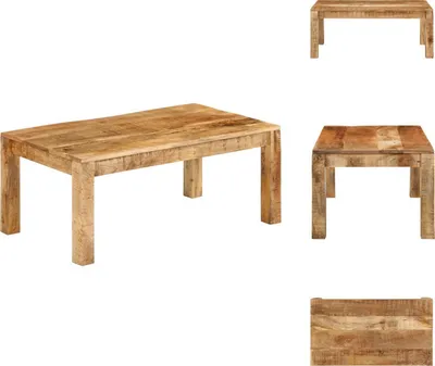 Image de vidaXL Table basse 100x55x40 cm en bois massif de manguier - Tables basses