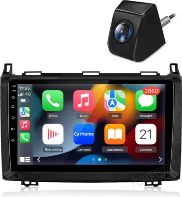 Obrázok produktu pre Android 15.0 DAB+ CarPlay +KAM pre Mercedes-Benz triedy A/B W169, W245, W639 (2004–2012) – 9-palcové autorádio s GPS, navigáciou, Wi-Fi, Bluetooth, FM, RDS, SWC, USB (2 GB + 64 GB), 2DIN, 4-jadrový procesor