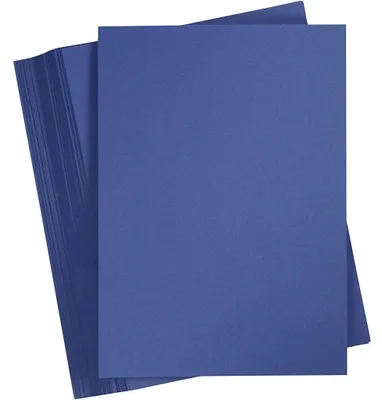 Produktbild von Karton, farbig, A4, Blatt 210x297 mm, 180 g, Dunkelblau, 100 Bl./ 1 Pck