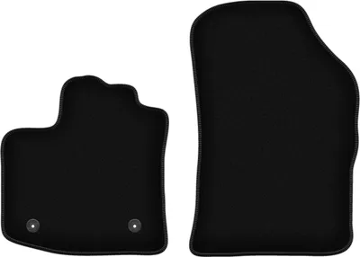 Image de Wielganizator Tapis avant de sol velours sur-mesure pour Dacia Dokker (2013-, monospace) noir, jeu 2 pièces, fixations