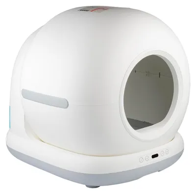 Obrázek produktu pro Myers CLB-C1 Chytrá samočisticí kočičí toaleta s kamerou 1080p a Wi-Fi | Automatické čištění | 72 l | Ovládání aplikací | Bílá
