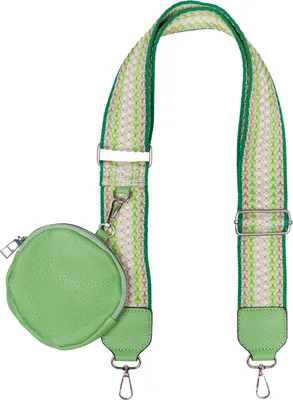 Zdjęcie produktu dla styleBREAKER regulowany pasek na ramię w kropki z małą torebką, wymienny pasek do torebki, pasek do telefonu komórkowego, łańcuszek do telefonu komórkowego 02013037