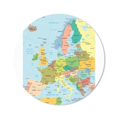 Produktbild von MuchoWow® Mauspad Mousepad Karte - Europa - Politik 20x20 cm - Mousepads - Maus Mat - Pad - Mausunterlage - Schreibtischmatte
