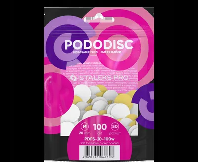 Immagine prodotto di Staleks Pododisc Overlay White Soft Base M 100 grit 50 pz