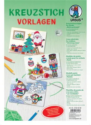 Produktbild von Kreuzstichvorlagen für Kinder 'Weihnachtszeit'