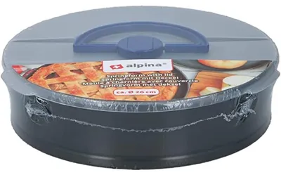 Image de Moule à charnière moule à gâteau moule à tarte - Ø 26 cm - Revêtement antiadhésif - Avec couvercle