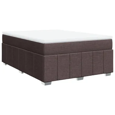 Produktbild von Boxspringbett mit Matratze Dunkelbraun 140x200 cm Stoff