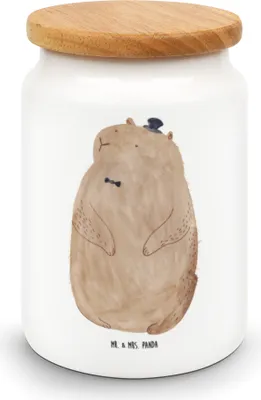 Produktbild von Mr. & Mrs. Panda aufbewahrungsbehälter Murmeltier - Weiß - Geschenk, Knigge, Freundlichkeit, Keksdose, Respekt, Lustige Sprüche, Anstand, Aufbewahrungsdose, Kaffeedose