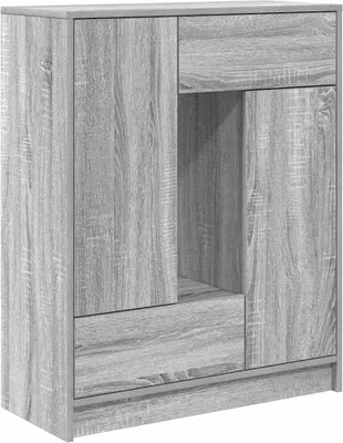 Obrázok produktu pre Komoda so zásuvkami a dvierkami, sivá sonoma 73x31x90 cm