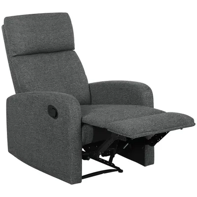 Produktbild von Relaxsessel, verstellbarer Liegesessel mit anpassbarer Beinstütze, Moderner Wohnzimmersessel mit Stoffbezug, Grau
