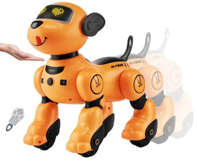 Productafbeelding van VEVOR Afstandsbedieningsrobot-hondenspeelgoed, 2,4 GHz RC-hond, programmeerbaar, intelligent, interactief robotdier voor kinderen met volgafstand, zingend, dansend RC-stunt-speelgoed