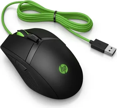 Produktbild von HP Pavilion Gaming Maus 300, Beidhändig, Optisch, USB Typ-A, 5000 DPI, Schwarz, Grün