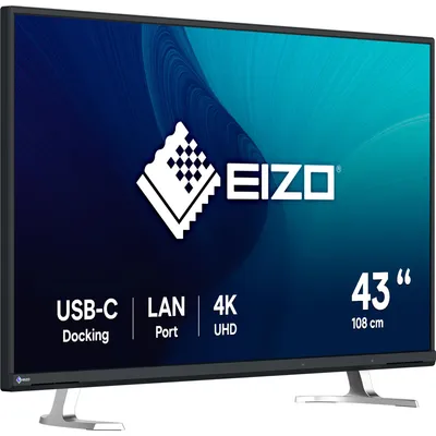 Obrázek produktu pro EIZO FlexScan EV4340X-BK, 108 cm (42.5"), 3840 x 2160 px, 4K Ultra HD, LCD, 5 ms, Černá