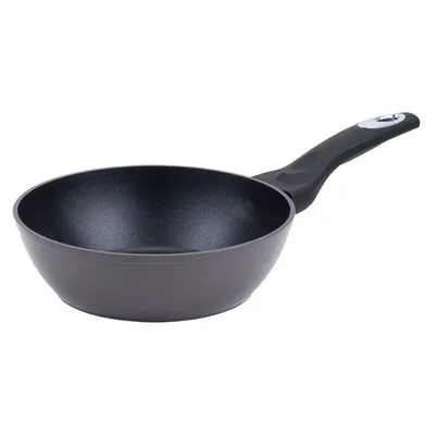 Obrázek produktu pro RESTO PAVO 93030 Hluboká pánev Wok Pánev z vysoce kvalitního kovaného hliníku s nepřilnavým povrchem pro všechny varné desky včetně indukce (Ø20 h=6,4 cm/ Ø dna 13,3 cm)