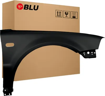 Image de BLU Aile Compatible avec VW Volkswagen Passat B5 FL LC9Z Droite Schwarz BlackMagic | 2000-2005 | Avant | Peint| Prêt à Monter | Acier