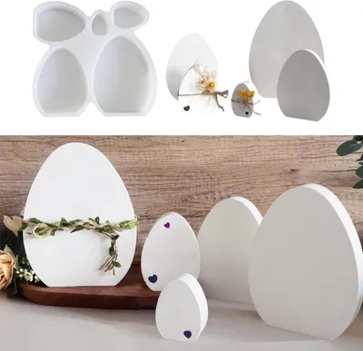 Produktbild von Silikonformen Gießformen Ostern, Silikonformen Gießformen, 5 Ostereier, DIY Ostereier, Silikonform Ostern, Silikonform Frühling, für DIY Ostereier Deko, Osterdeko
