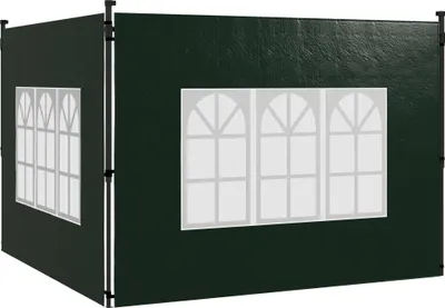 Produktbild von 3x3 Set Pavillon Fenster 2er Dunkelgrün Seitenteile Seitenwände