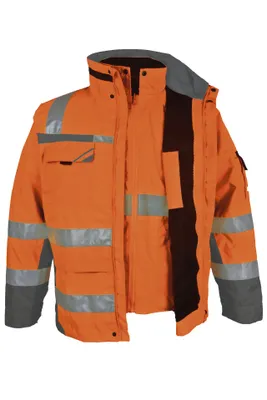 Produktbild von Winter-Warnschutz Parka orange/grau, Gr. M - PKA Klöcker
