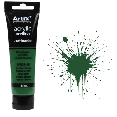 Obrázok produktu pre Akrylová farba Artix 35 ml trávovo zelená – vysoká krycia schopnosť, rýchloschnúca, prémiová kvalita, plátno, drevo, DIY