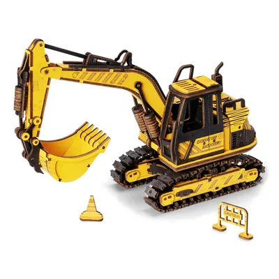 Image de Puzzle 3D en bois, Excavatrice, ROKR, 395 pièces