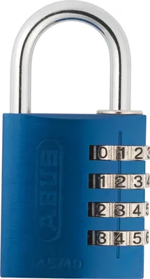 Image de Cadenas à combinaison ABUS aluminium 145/40 Bleu Lock-Tag - 48807