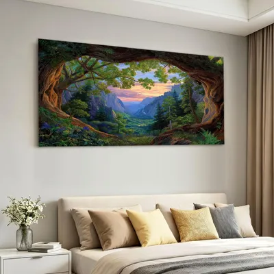 Immagine prodotto di Decorazione murale in tela, paesaggio naturale, 90 x 60 cm
