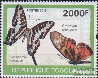 Produktbild von Briefmarken Togo 2010 Mi 3408 (kompl.Ausg.) postfrisch Schmetterlinge